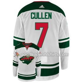 Minnesota Wild MATT CULLEN 7 Adidas Wit Authentic Shirt - Mannen